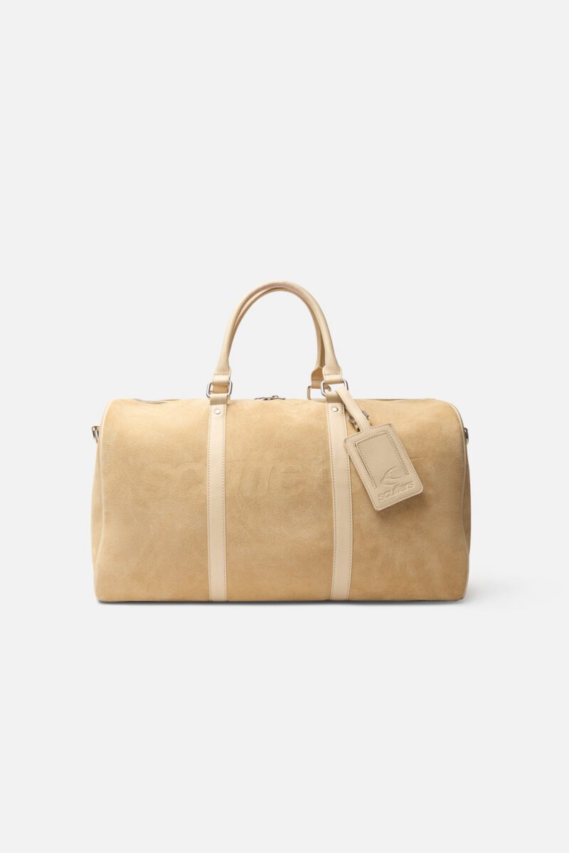 Suede Ecru Duffle Bag