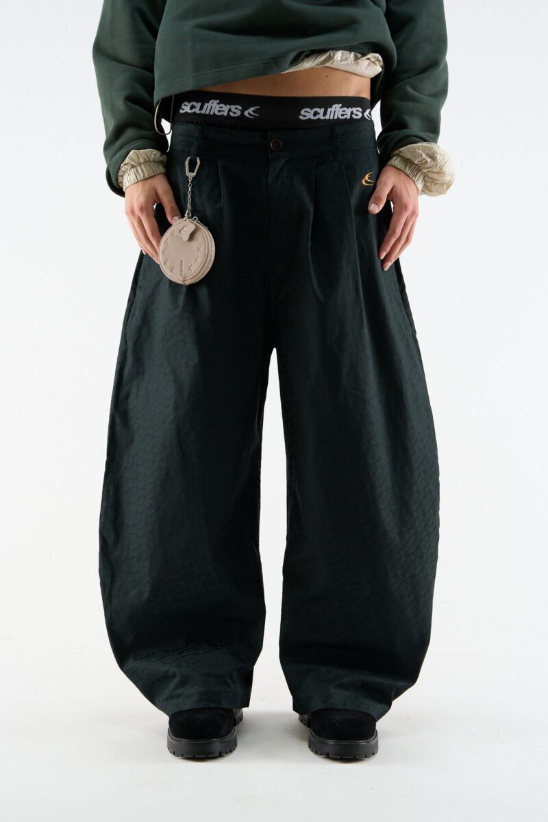 Monogram Shell Black Pants