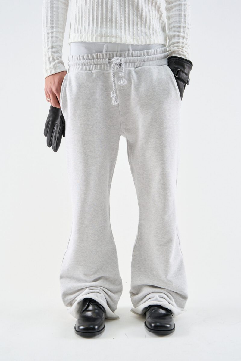 Flared Light Grey Sweatpants