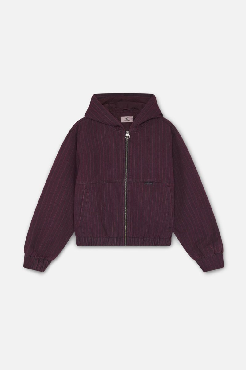 Pinstripe Burgundy Work Jacket
