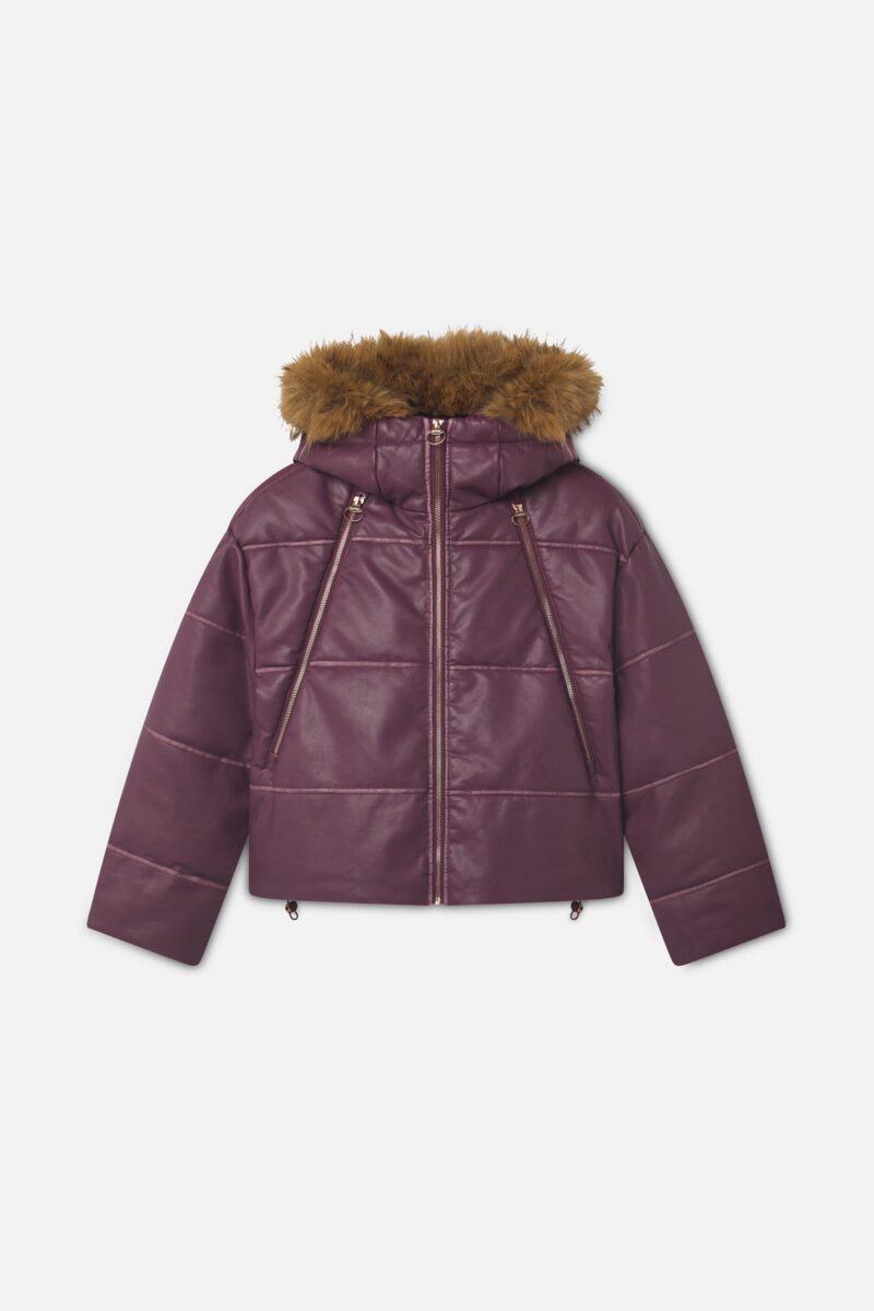 Raw Burgundy Puffer Jacket