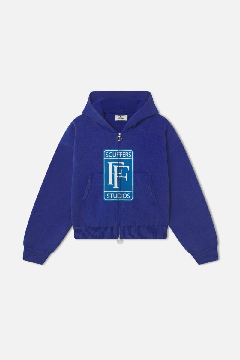 Rolly Blue Knit Zipper