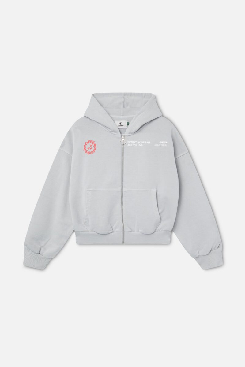 S66S Zipped Grey Hoodie