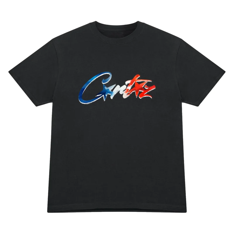 T-Shirt Noir Allez Les Bleus - Corteiz