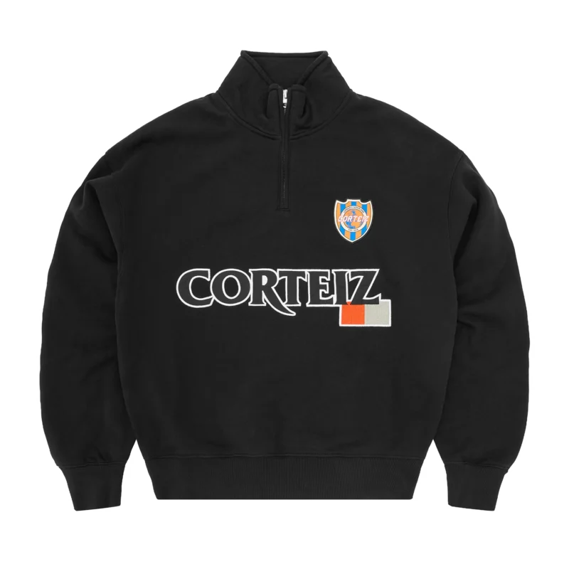 Quarter Zip Fleece Noir - Giapponese Corteiz