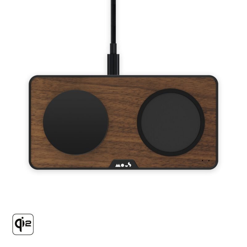 Mous — Walnut Wireless Charging Station Noyer