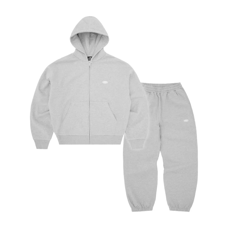 Ensemble Hoodie Gris Chiné - Mini Island Corteiz