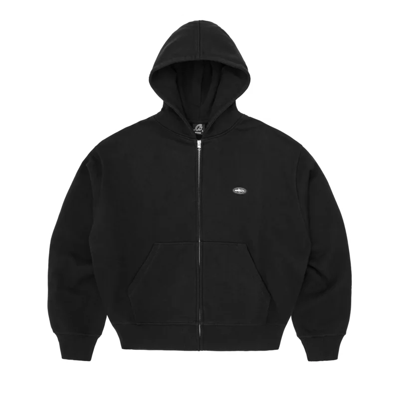 Zip Hoodie Noir - Mini Island Corteiz
