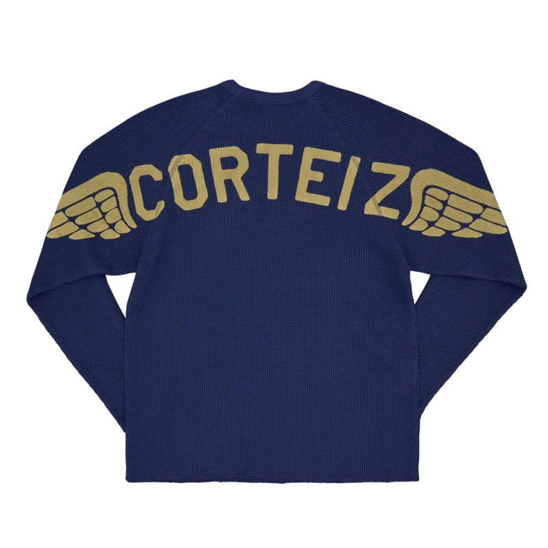 T-Shirt Thermique Waffle Navy - Wings Corteiz