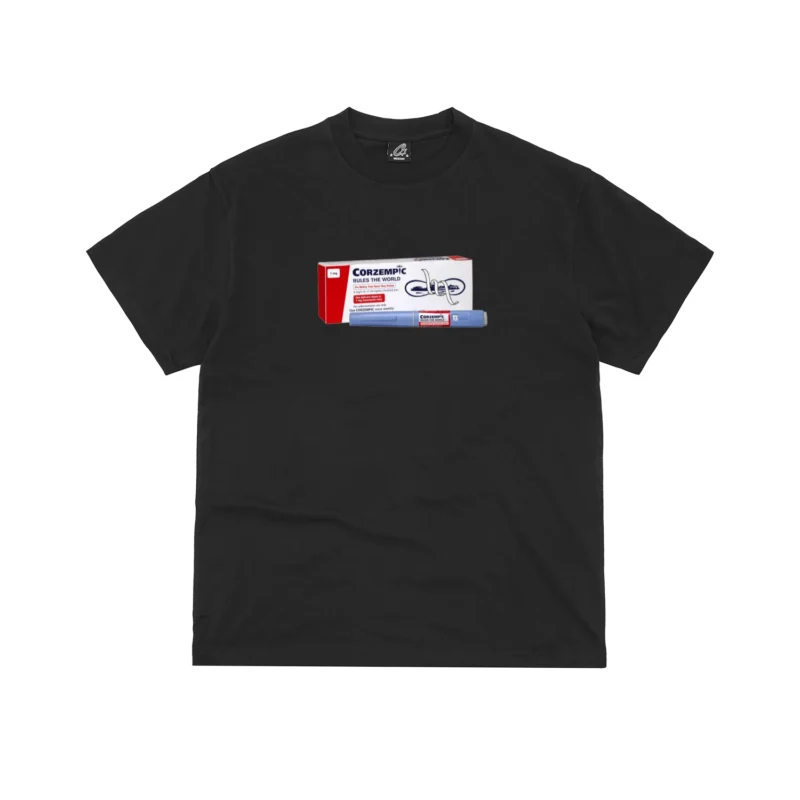 T-Shirt Noir - Corzempic Corteiz