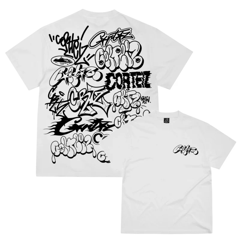 T-Shirt Blanc Graffiti - Corteiz