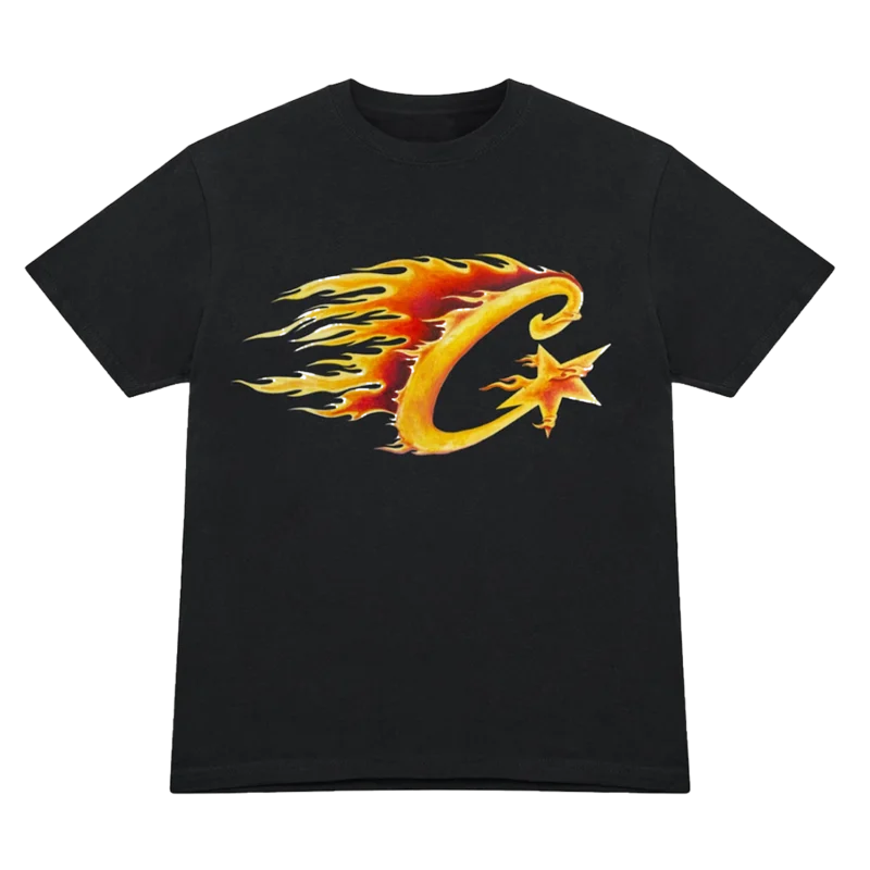 T-Shirt Noir Flamme - C Starz Corteiz