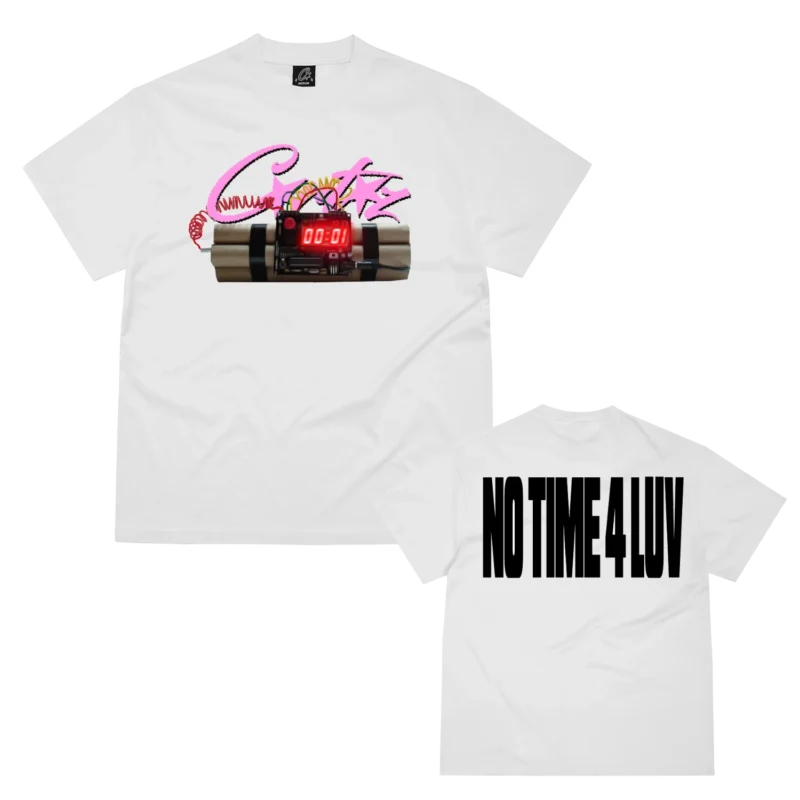 T-Shirt Blanc - No Time 4 Luv Corteiz